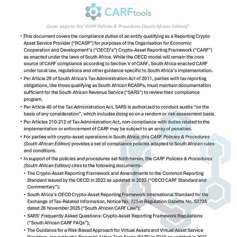 CARF Policies & Procedures (South African Edition) - Image 2